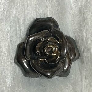 Y Heller Sterling Large Rose Pendant